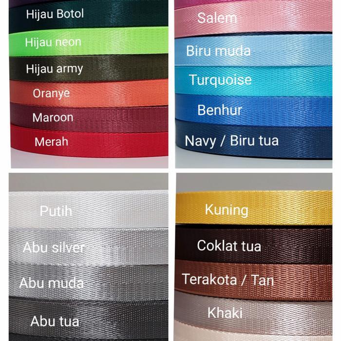 Webbing Nylon 3.8 herringbone tebal (meter)