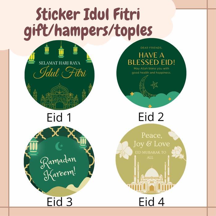 Sticker Idul Fitri Sticker Lebaran Sticker Toples Hampers Idul Fitri
