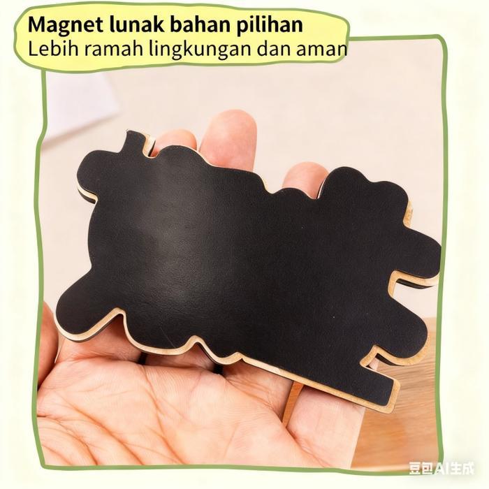 1Pcs Hiasan Kulkas Magnet Kayu Tempelan Kulkas Korea Magnet Tempelan Kulkas Magnet Jepang
