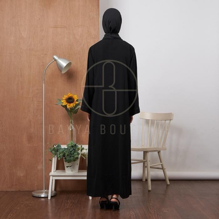 ABAYA SAUDI PREMIUM ZIPPER BLACK GAMIS DUBAI WANITA DRESS PESTA ABAYA MEWAH DRESS MEWAH ABAYA WARNA
