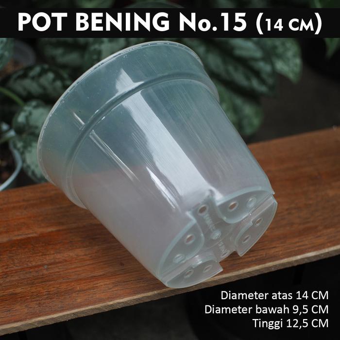 Pot Bening Plastik 14cm - Pot Bening Poros - Pot Bening Transparan