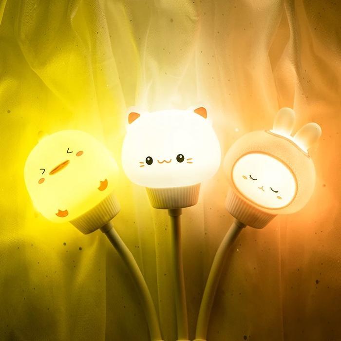 Lampu Tidur Usb Hemat Energi Lampu Malam Motif Kucing Lampu Tidur Anak Karakter Beruang