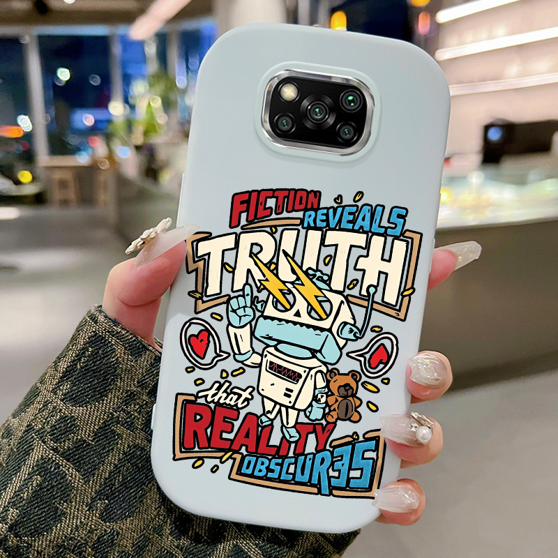 Casing Hp Untuk Xiaomi POCO X3 POCO X3 Pro POCO X3 GT POCO X3 NFC Case robot Keren Biru Kasing Silic