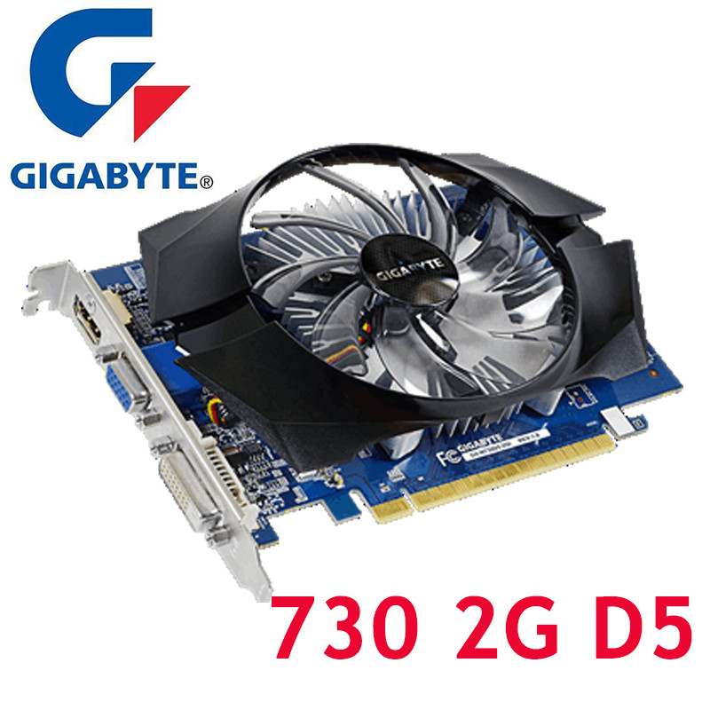100% GIGABYTE GT 730 2GB Graphics Cards 64Bit GDDR5 Video Card for nVIDIA Geforce GPU stronger than 
