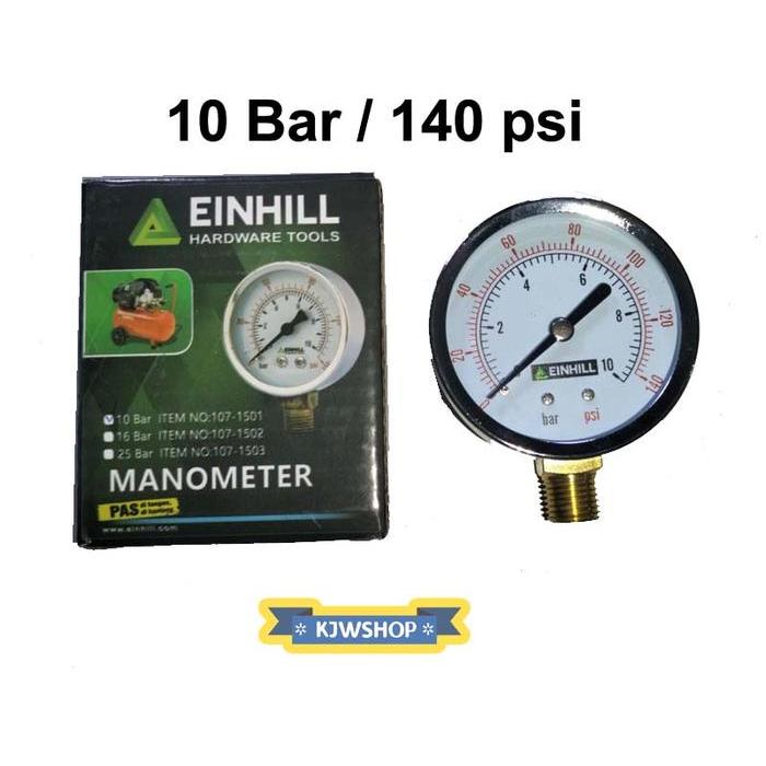 "New" Manometer 10 bar TEKIRO Pressure Gauge 10 bar TEKIRO Manometer 10kg TEKIRO Mano Meter 10 bar