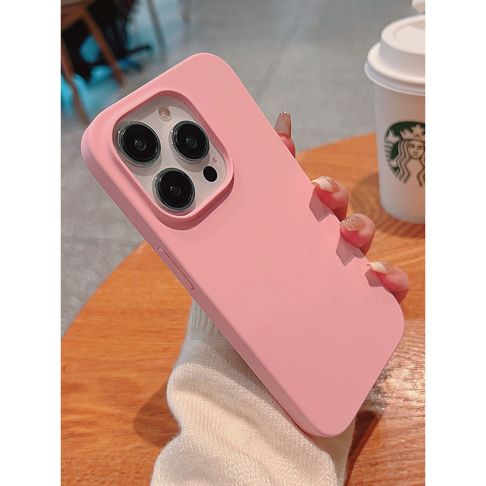 Warna Solid Soft Silikon Case Iphone 16 Pro Max 17 Pro Max 12 Pro 11 13 15 16 Plus Nmk1 Pop Lucu Lux