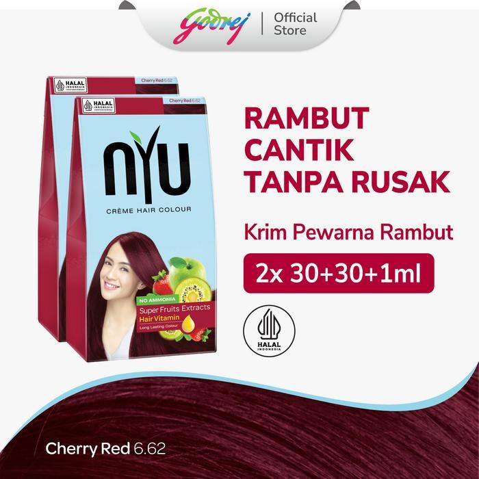 Nyu Creme Hair Colour Cherry Red - Pewarna Rambut - Isi 2