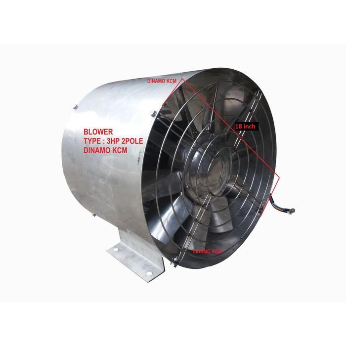 Blower Tabung - 3Hp - 2.2Kw - 2Pole - 3000Rpm- 18 Inch - Stainless Steel - Taiwan - Dinamo Kcm Co