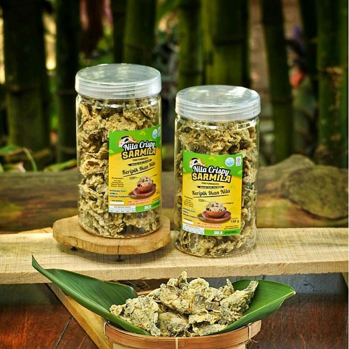 Promo Nila Crispy Sarmila /keripik Ikan Nila/ baby Fish/olahan ikan air tawar netto 150 g