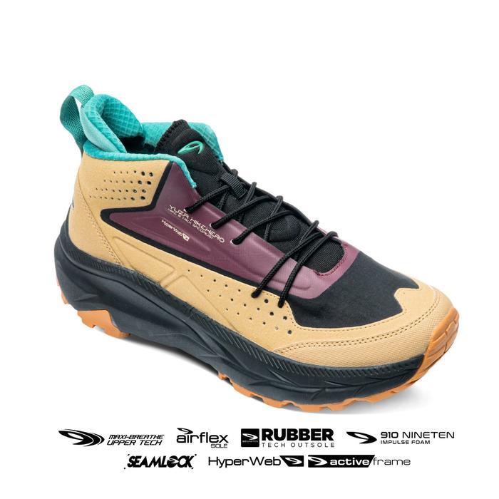 910 Nineten YUZA HIKEHERO MID HITAM WINE TAN - Sepatu Gunung
