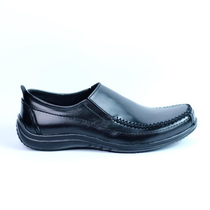 Aerostreet - Sepatu Kulit Pria Pantofel Slip On Sepatu Formal Kantoran Acara Pesta