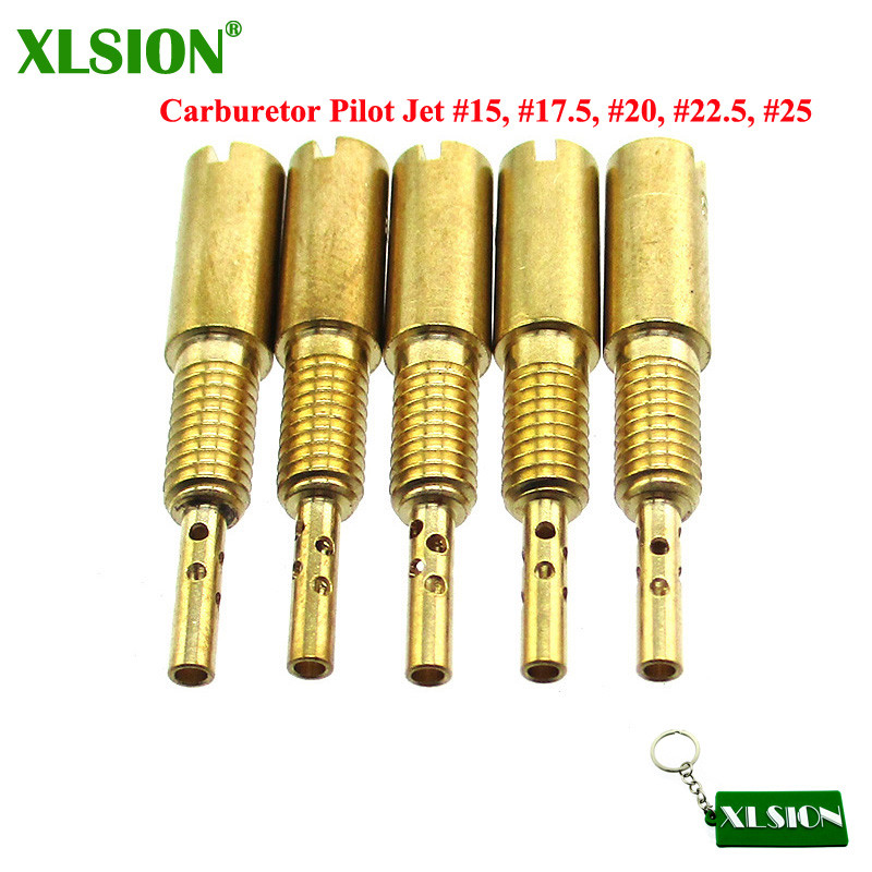 XLSION Carburetor Pilot Jet #15,#17.5,#20,#22.5,#25 For Mikuni Carb RS HS HSR VM28/486
