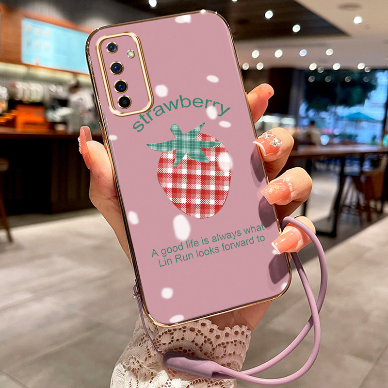 Casing Hp Untuk Realme 6 6s 6 Pro 5 5i 5s 6i 5 Pro 3 3i 3 Pro x xt x lite Narzo Case Stroberi Kotak-