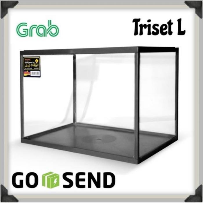 [OJOL ONLY] Aquarium Akrilik Nikita Triset Ukuran L / Nikita Glass Water Tank L
