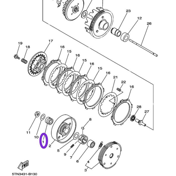 BOS MANGKOK GANDA KOPLING VEGA R JUPITER Z 2004-2008 ASLI YAMAHA YGP