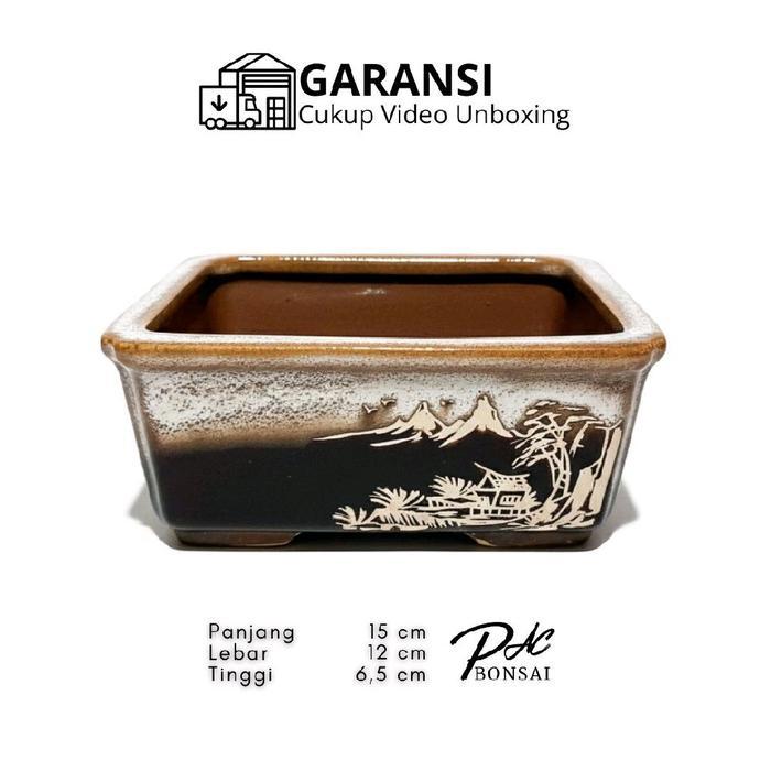 POT KERAMIK BONSAI CERAMIC BONSAI ADENIUM KAKTUS SUKULEN BAMBU HOKI