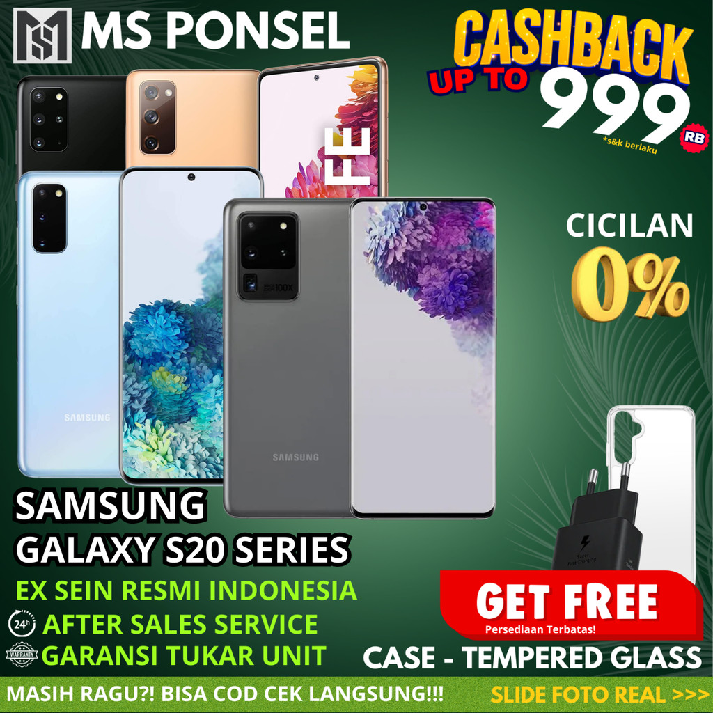 SEIN | Samsung Galaxy S20 Series S20 Ultra S20 Plus FE Resmi Second Fullset Original