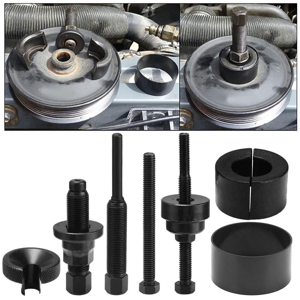 Power Steering Pulley Puller Installer Tool Set, Power Steering Pump Pulley Removal Tool Compatible