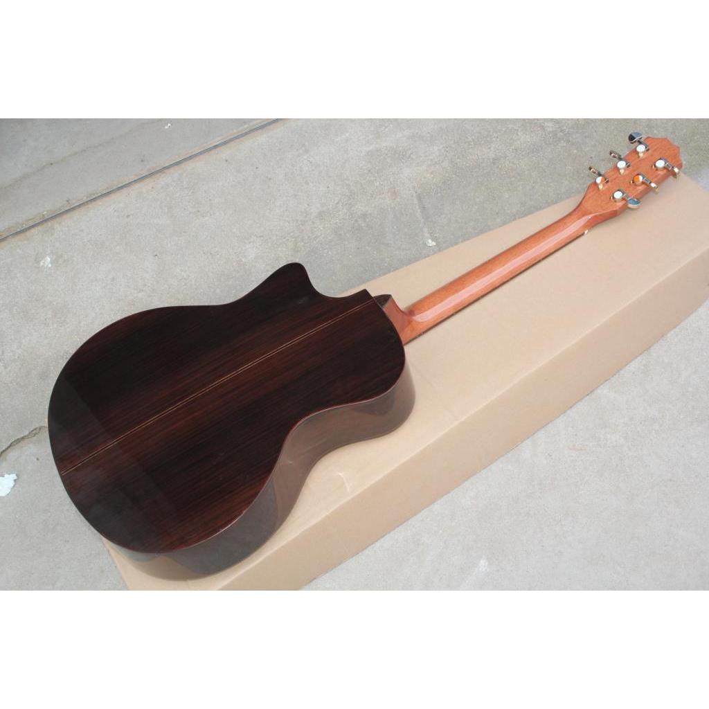 Shandong High quality solid spruce top, 41 inch cutaway 914 acoustic guitar,Abalone shell binding