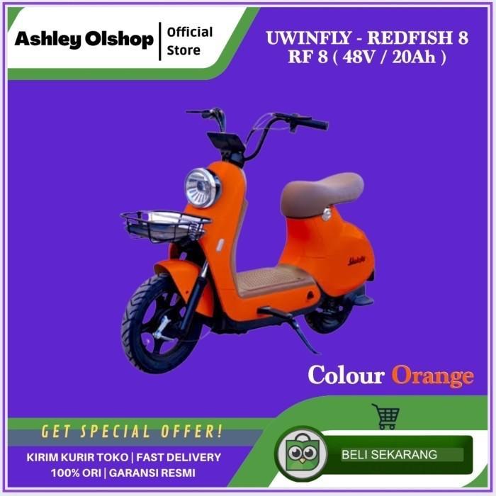 Sepeda Listrik Uwinfly RF8 Redfish 8 Uwinfly 48V/20Ah - Orange [ORI]