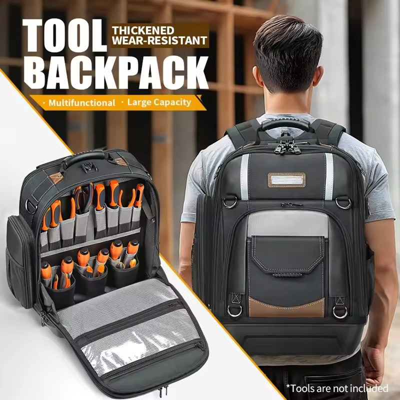 Tool Bag Tool Backpack Heavy Duty Tool Organizer,Waterproof Bottom, Removable Tool