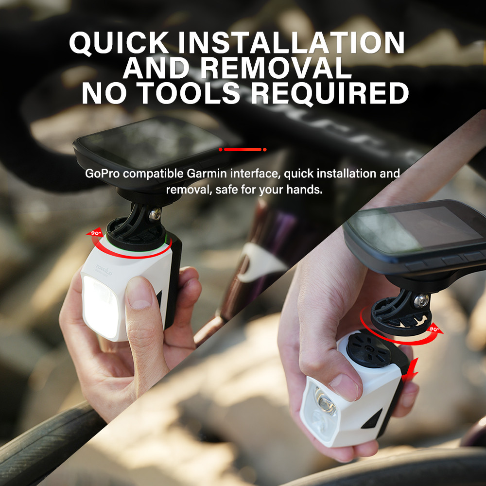 TOWILD DL1200S/DL1700 Bicycle Light With Cut-Off Line Beam1900LM Rechargeable Bike Front Light Power