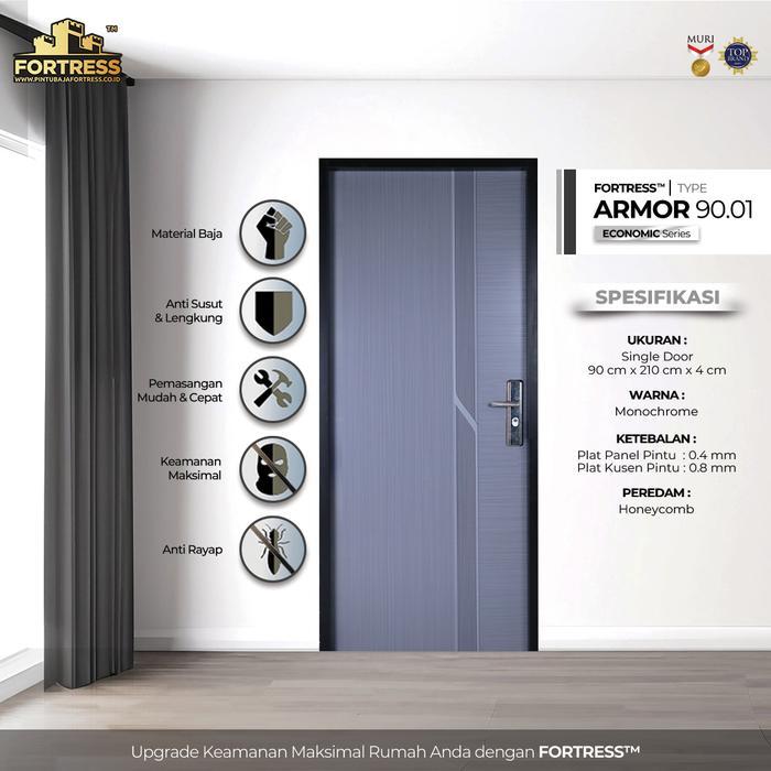 PINTU BAJA  FORTRESS TYPE ARMOR 90 BLUE GRAY - JABODETABEK - ARMOR 01