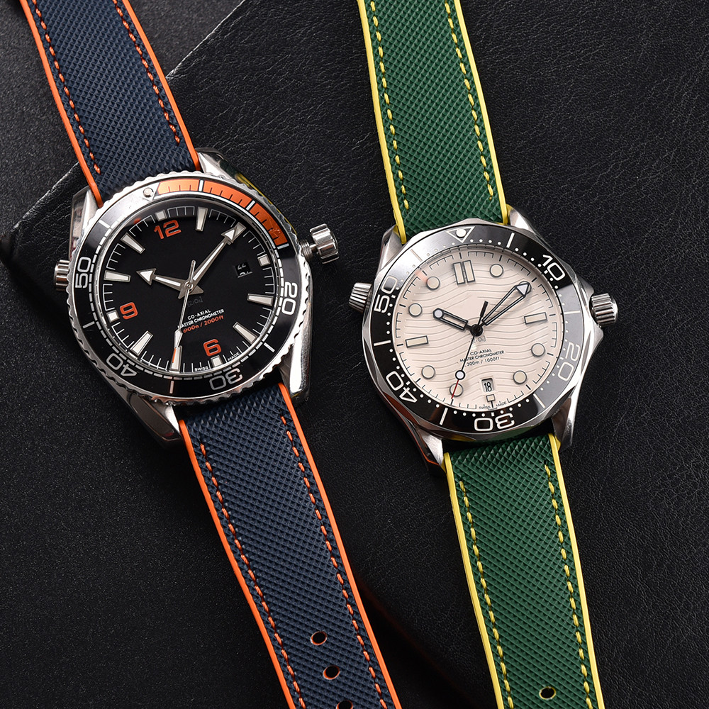Fashion Quick Release Watch Strap for Omega Seiko Sport Vintage 18-20-22-24mm Fkm Watchband Sport
