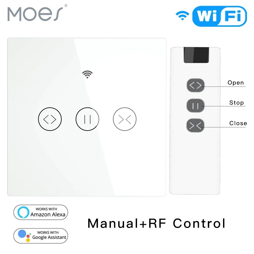 RF WiFi Smart Touch Curtain Blinds Roller Shutter Switch Tuya Smart