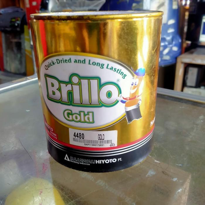 cat kayu dan besi brillo gold