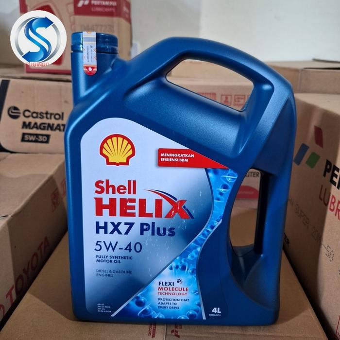 Shell Oli Mesin Helix HX7 Plus 5W-40 4 Liter Original