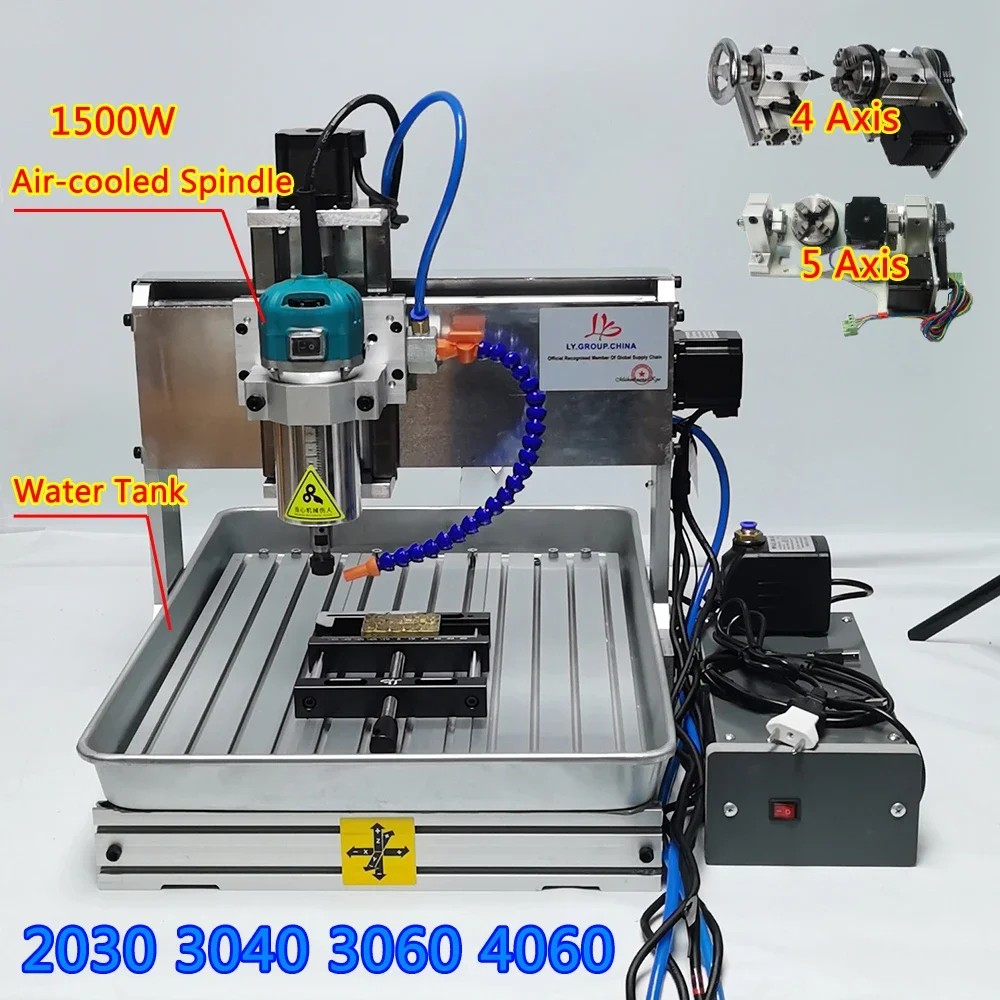 LYF 2030 3040 3060 4060 CNC Engraving Machine 1500W 3 Axis 4 Axis 5 Axis CNC Wood Router Engraving