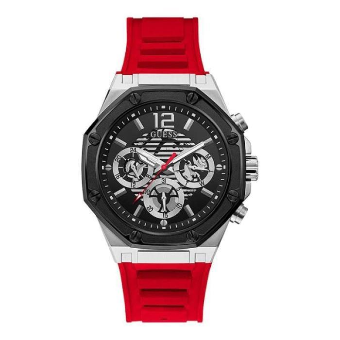 Sedia GUESS Watches GW0263G3 Original MOMENTUM Jam Tangan Pria Analog Red