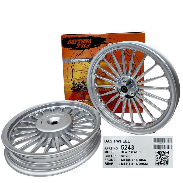 Pelek Velg Vleg Racing Daytona Beat Scoopy Spacy Vario 110 Beat Pop Beat Fi Esp Ring 14 Silver