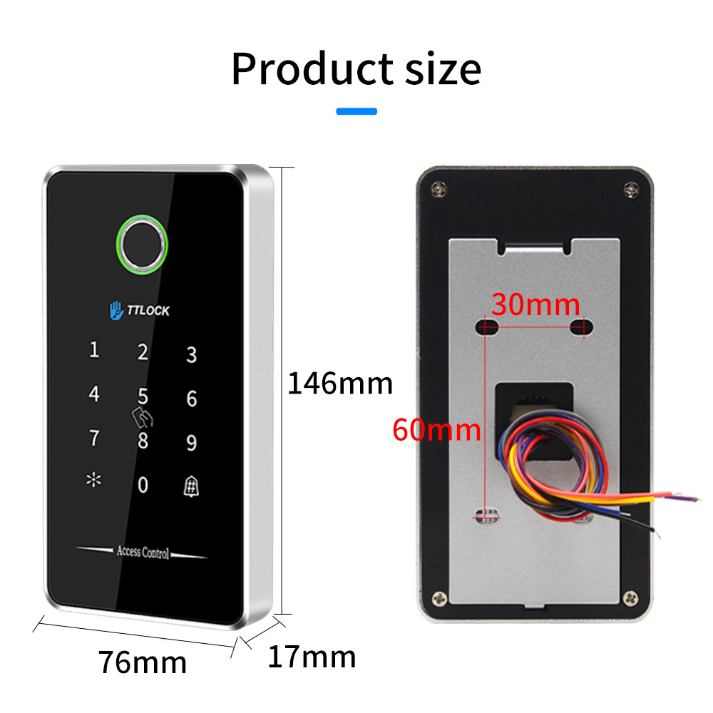 MJ02 TTLOCK APP Bluetooth Outdoor Fingerprint NFC Bluetooth Rfid Passcode Card Ip67 Waterproof