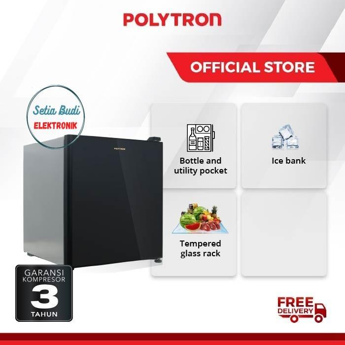 kulkas Polytron Minibar / portable prh 51 tempered glass ( medan )
