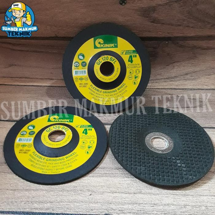 Batu Gerinda Gurinda Flexible Asah Kaca Batu Keramik GC120 GC 120 Kinik 4 inch