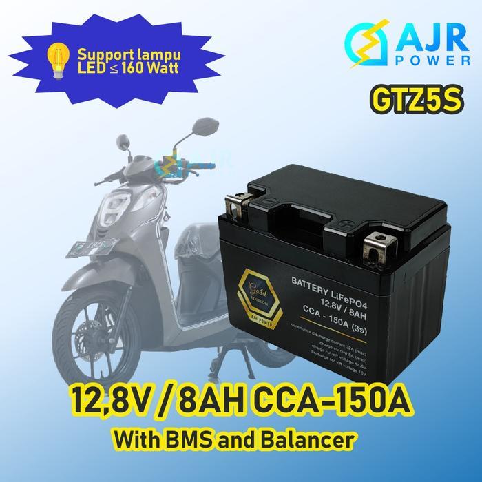 Aki Accu Lithium Lifepo4 Gold Series 12V 8Ah Bms 150A Cca