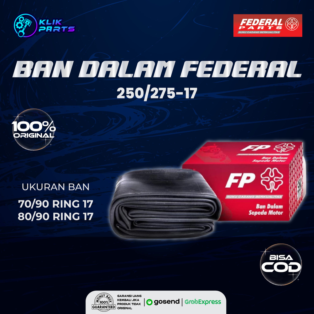 FEDERAL Ban Dalam Motor 250/275 Ring 17 Kualitas Premium 100% Original