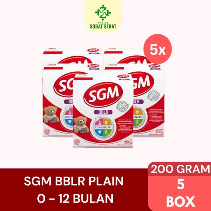 New Best Quality 100% Original Sgm [ Sgm Hemat ] - 5 Box Sgm Bblr Plain 200 Gram Susu Formula Bayi