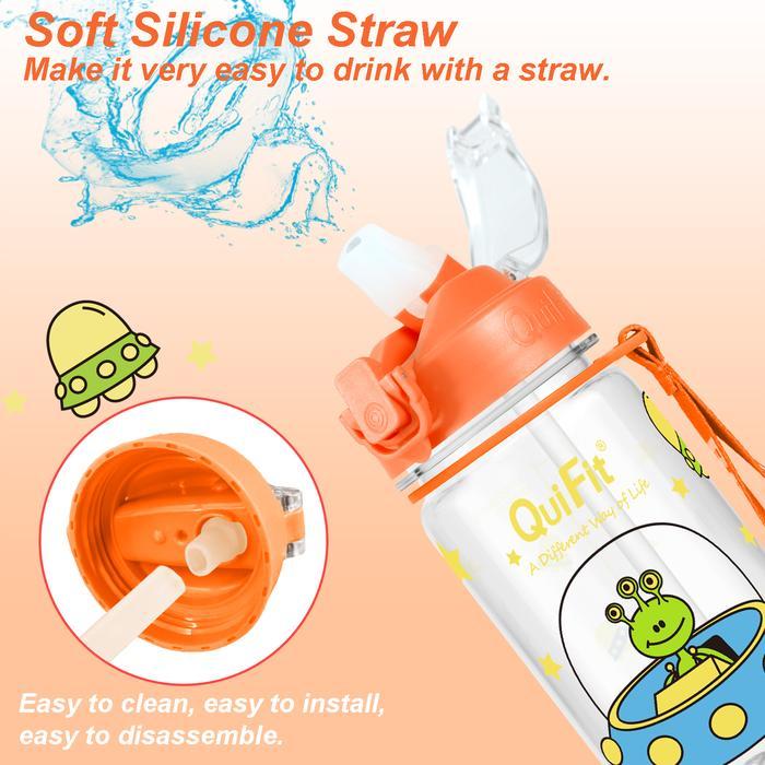 Quifit - [450Mlmg] Botol Minum Tritan Motivasi Anak Anak 100% Bpa Free Terbaru