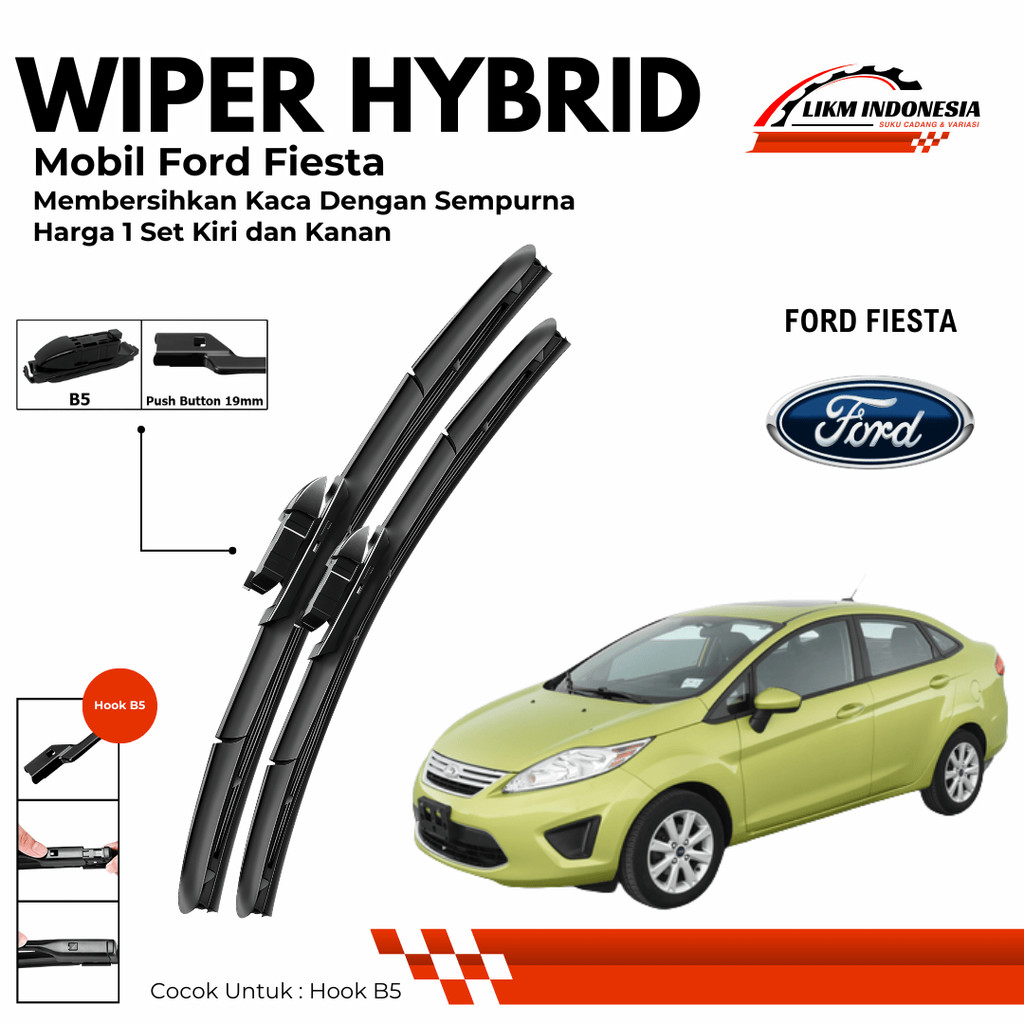 Wiper Ford Fiesta Hybrid Kaca Depan Mobil