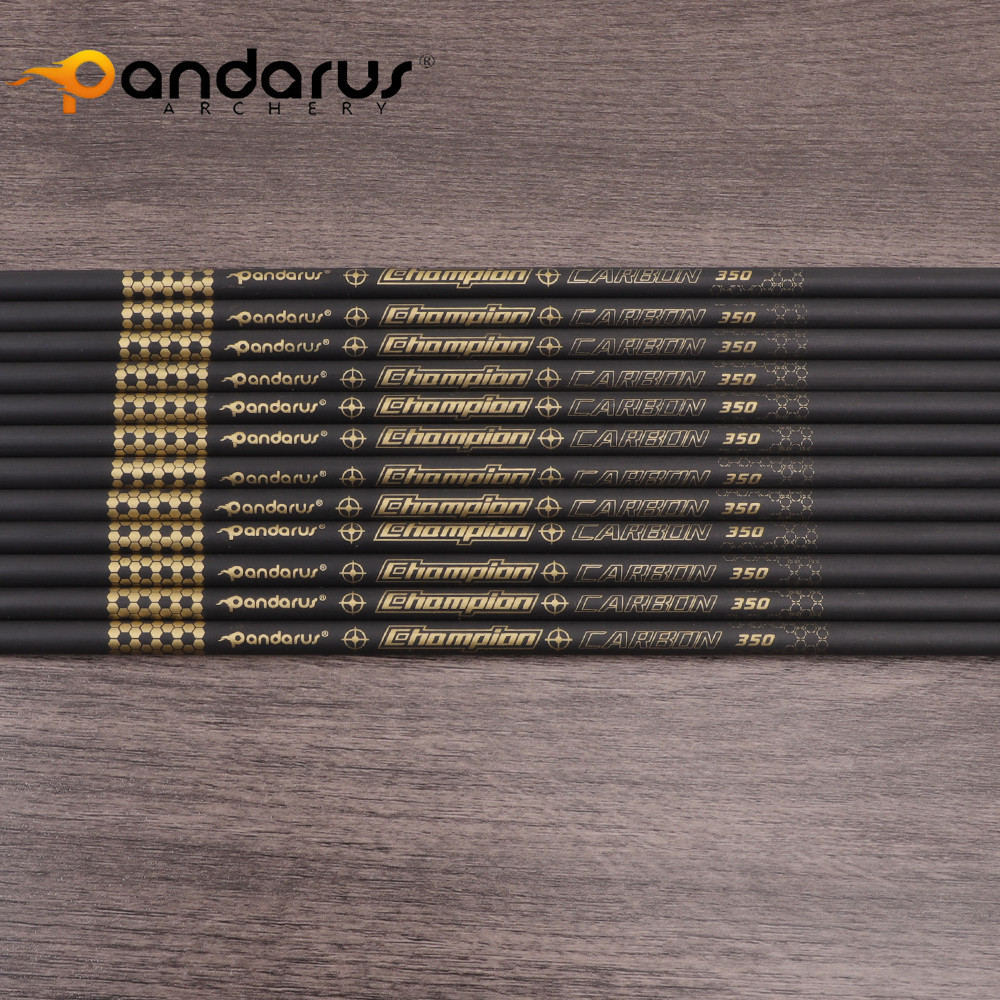 12pcs ID4.2mm pandarus champion Arrow Shaft Straightness 0.001 Pure Carbon Arrow Tube Sp200-1500