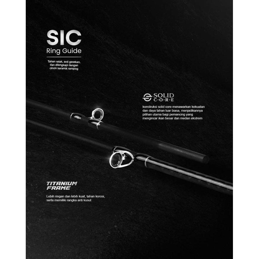 TERLARIS Joran Wetfish Black Thunder BaitCasting Solid SIC gratis ongkir