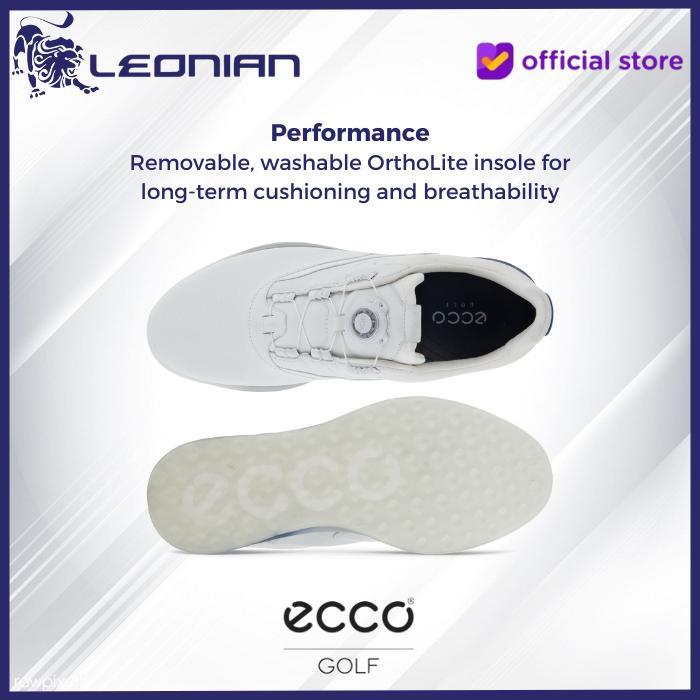 Sepatu Golf Ecco Men'S Golf S-Three Boa White/Blue Depths/Bright White - Sepatu Golf Pria Terlaris
