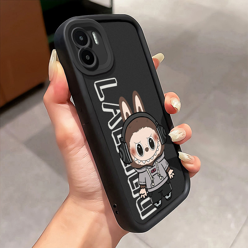 Casing Hp untuk Xiaomi Redmi A1 A2 Case Softcase Kesing Boneka pria trendi musik Cesing Half Pack si