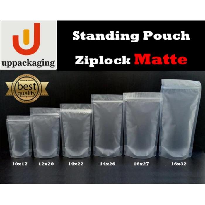 (10 Pcs) Standing Pouch Ziplock Matte Doff plastik