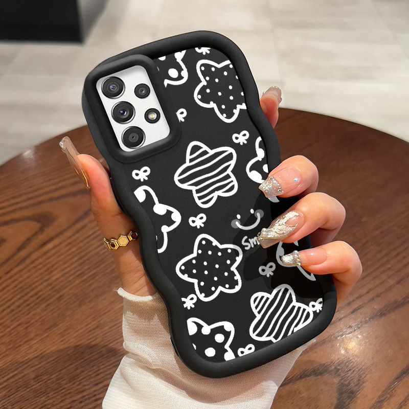 Casing Hp Untuk Samsung A52 4G A52 5G A52s Case Coret-coret bintang Cesing Wave Gelombang  Kesing  F