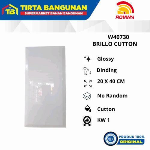 ROMAN KERAMIK 20 X 40 W40730 BRILLO COTTON KERAMIK DINDING KW 1 Kayu