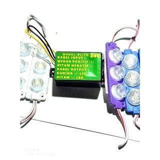 SALE MODUL LAMPU BLITZ PESAWAT 24 VOLT +2 LAMPU LED 3 MATA TERMURAH